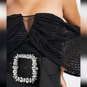 Bardot Wiggle Lace Dress